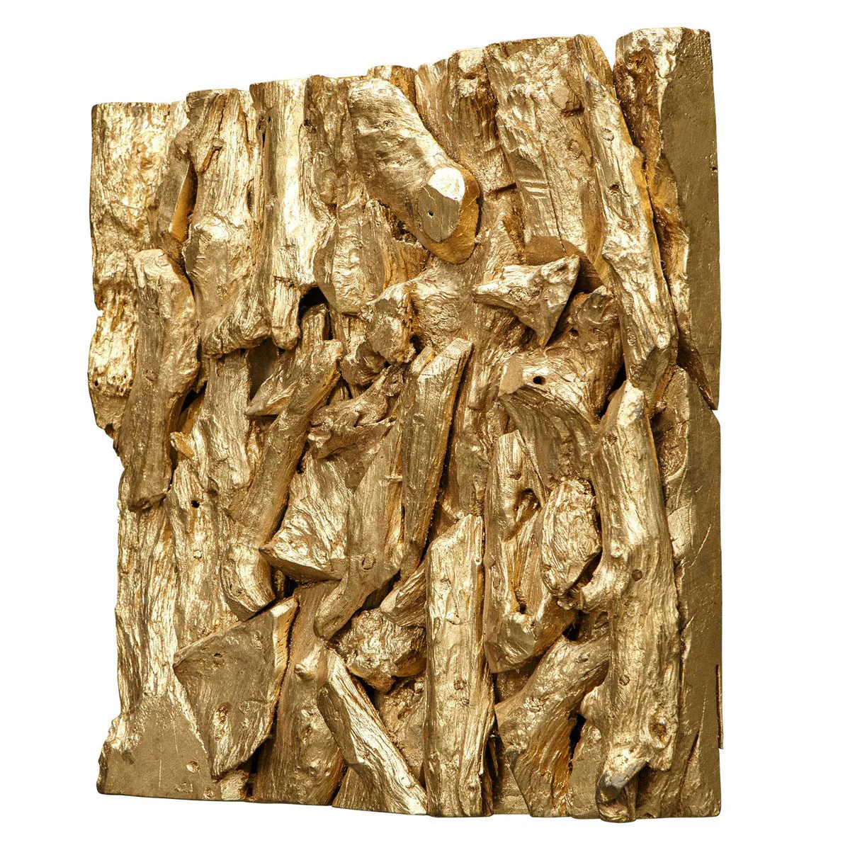 Uttermost Rio Gold Leaf Teak Wood Wall Decor - Image 5