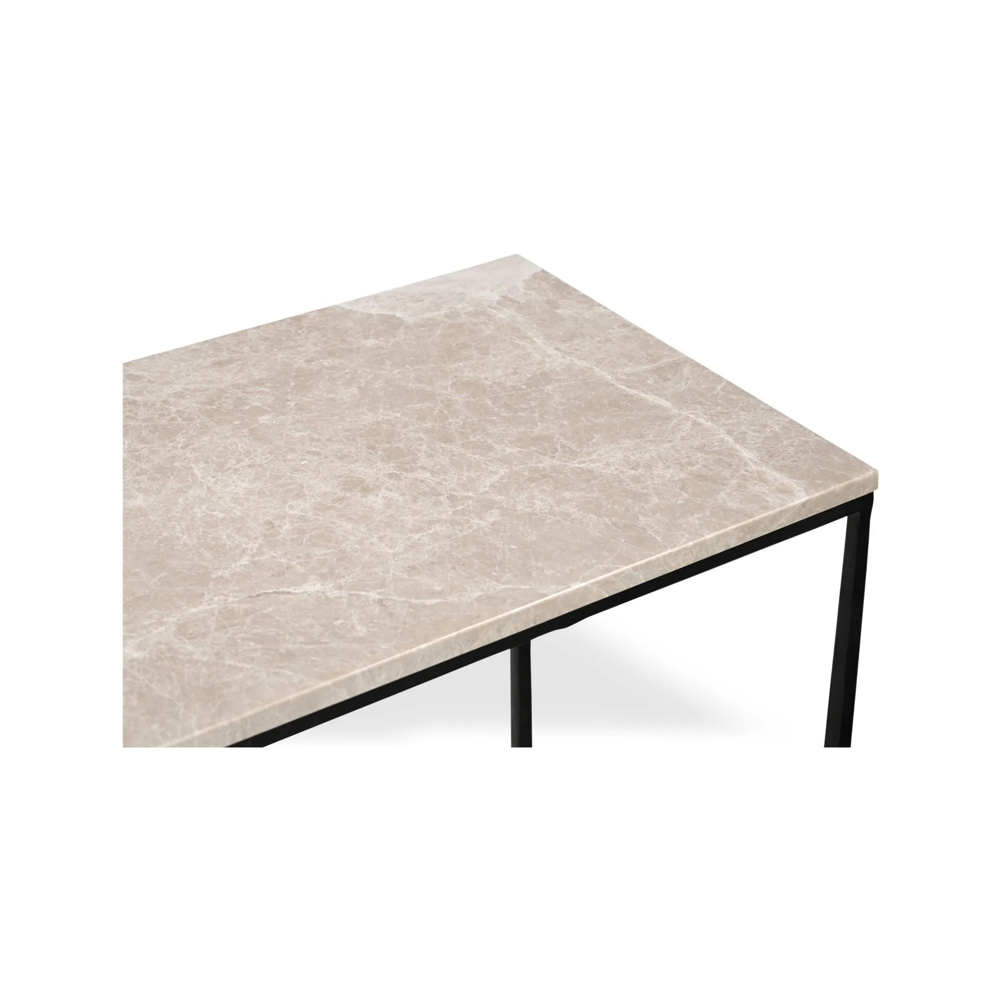 Moe’s Home Collection River Botticino Marble and Iron Console Table - Image 6
