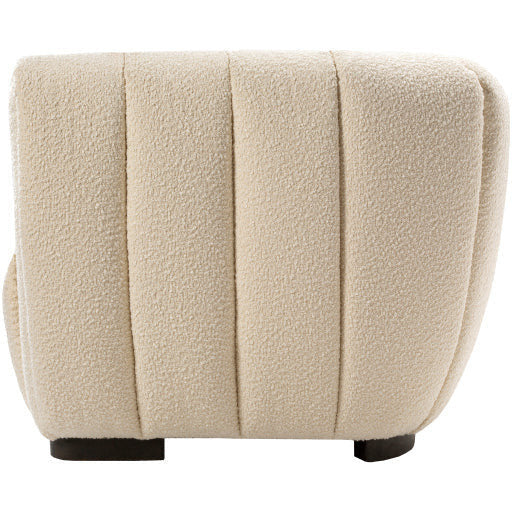 Surya Rochelle Modern Channeled Cream Boucle Sofa - Image 10