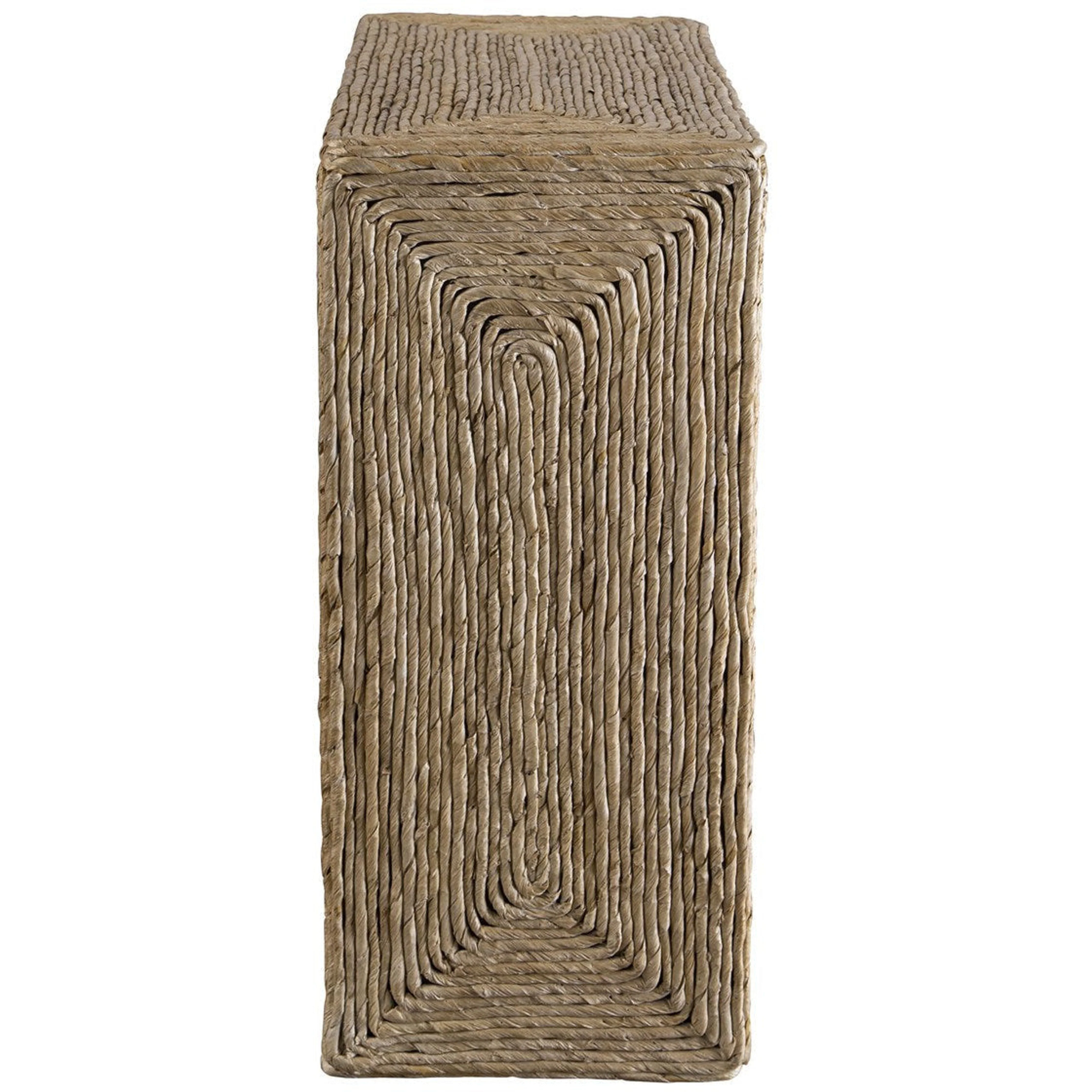 Uttermost Rora Natural Woven Banana Plant Wrapped Coastal Style Accent Table - Image 7