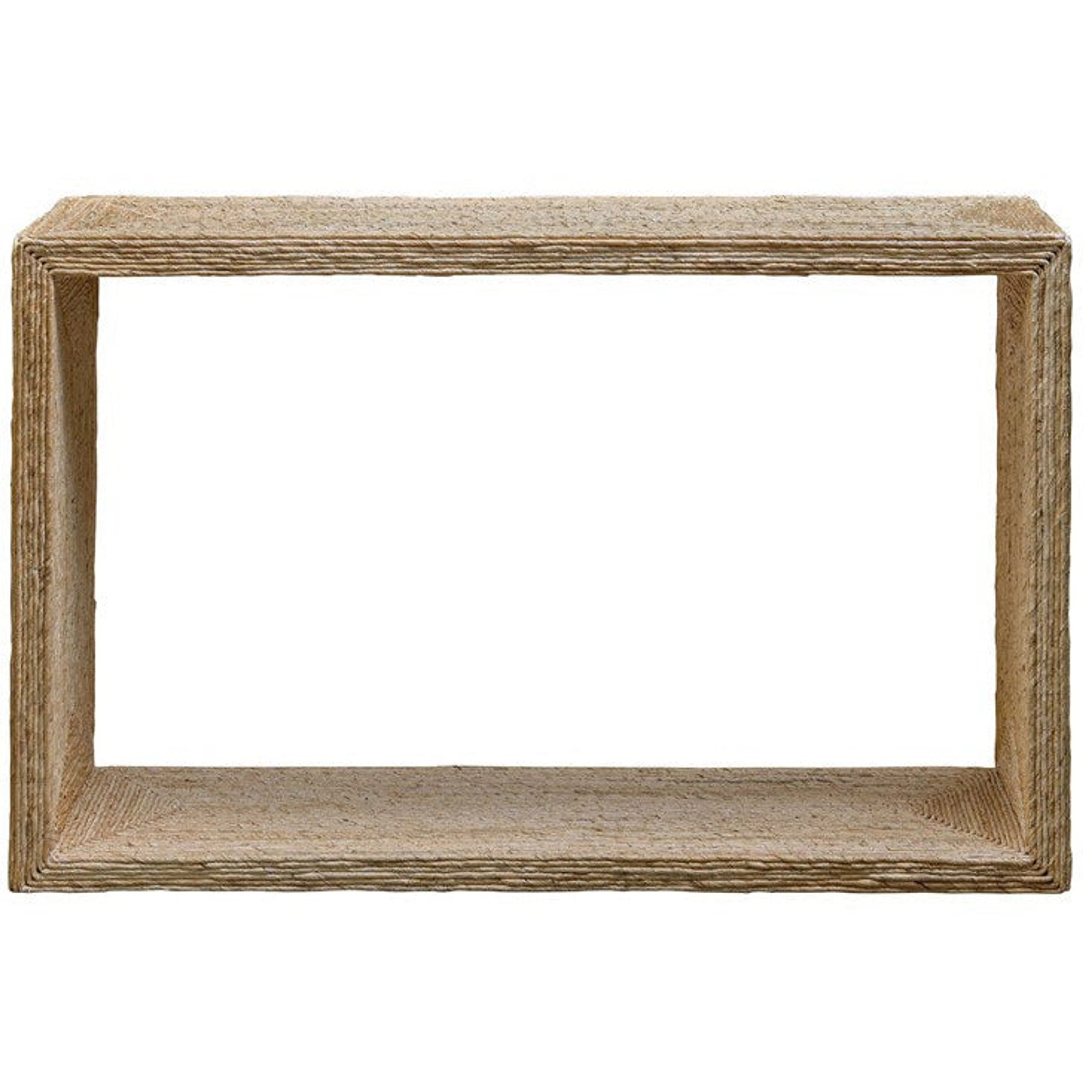 Uttermost Rora Natural Woven Banana Plant Wrapped Coastal Style Console Table - Image 2