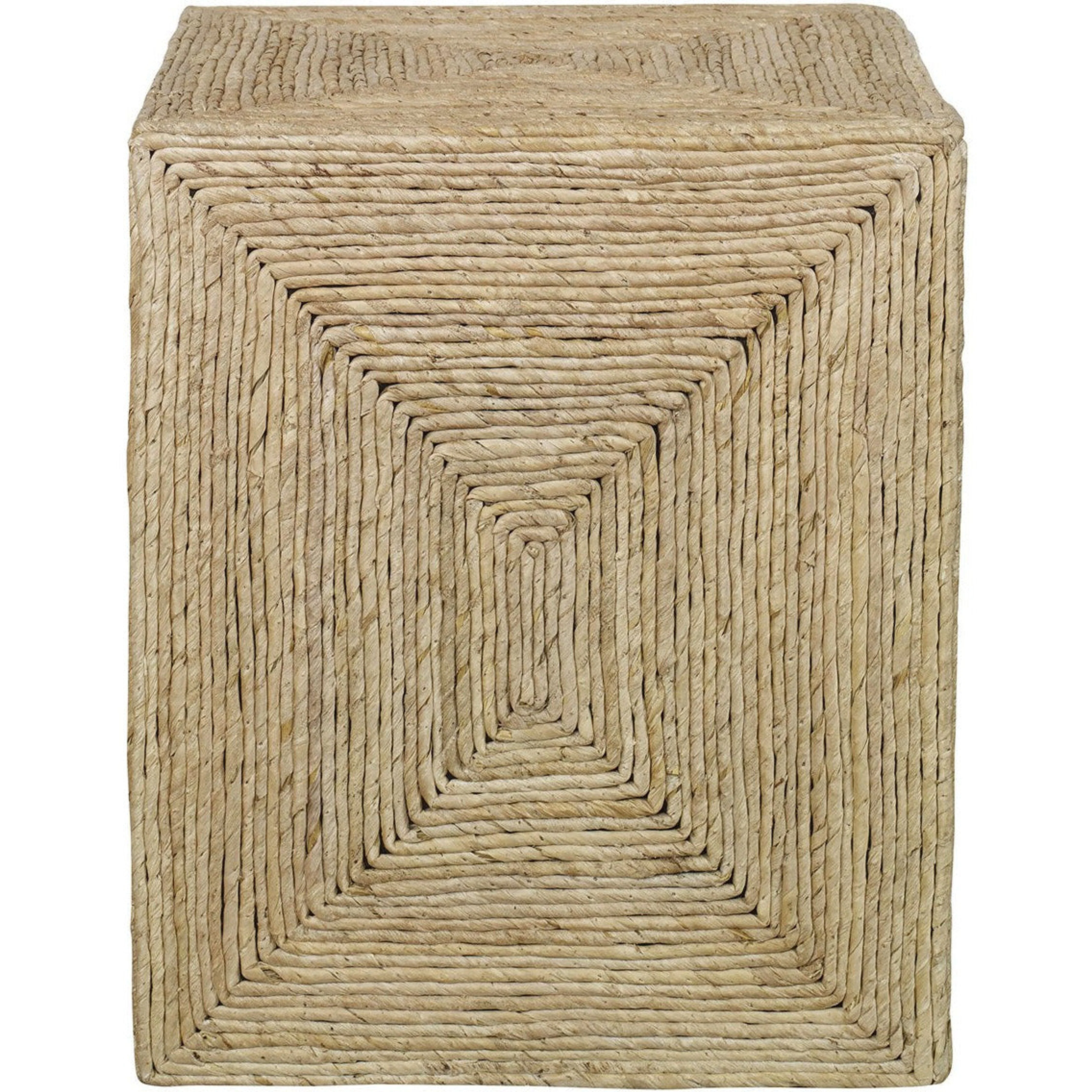 Uttermost Rora Natural Woven Banana Plant Wrapped Coastal Style Side Table - Image 6
