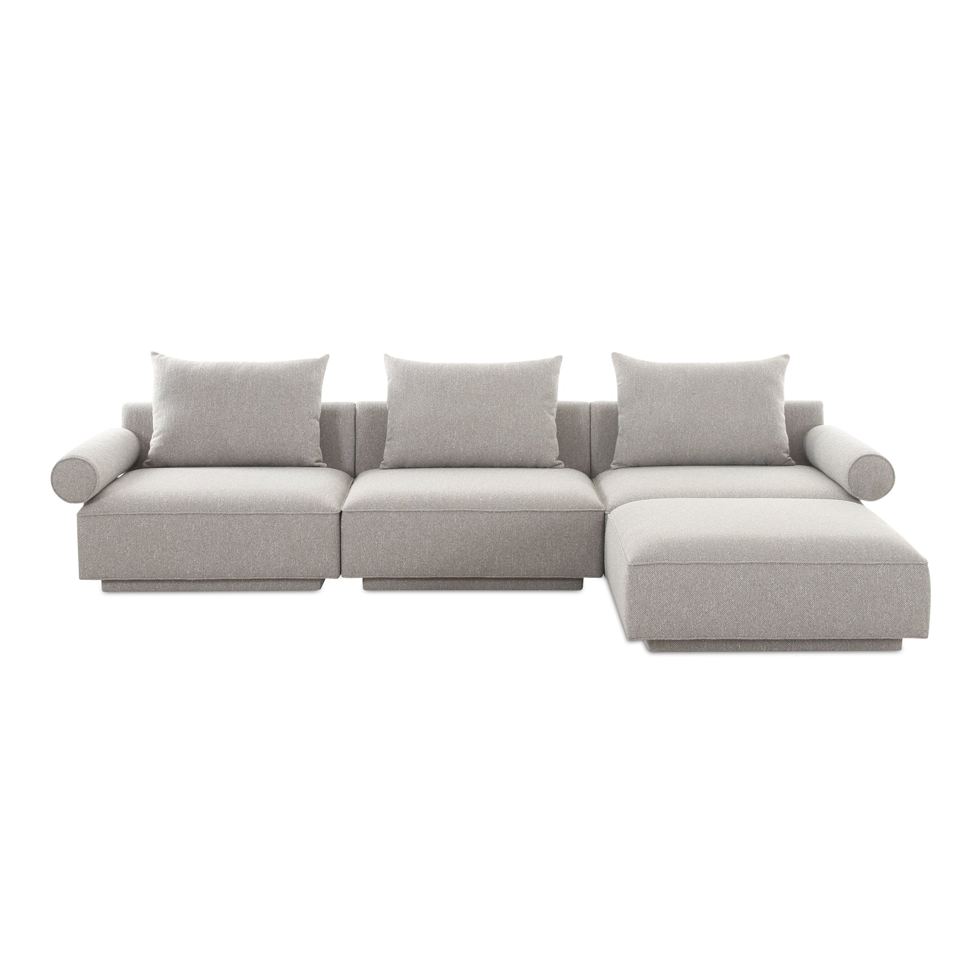 Moe's Home Collection Rosello Light Grey Lounge Modular Sectional - Image 2