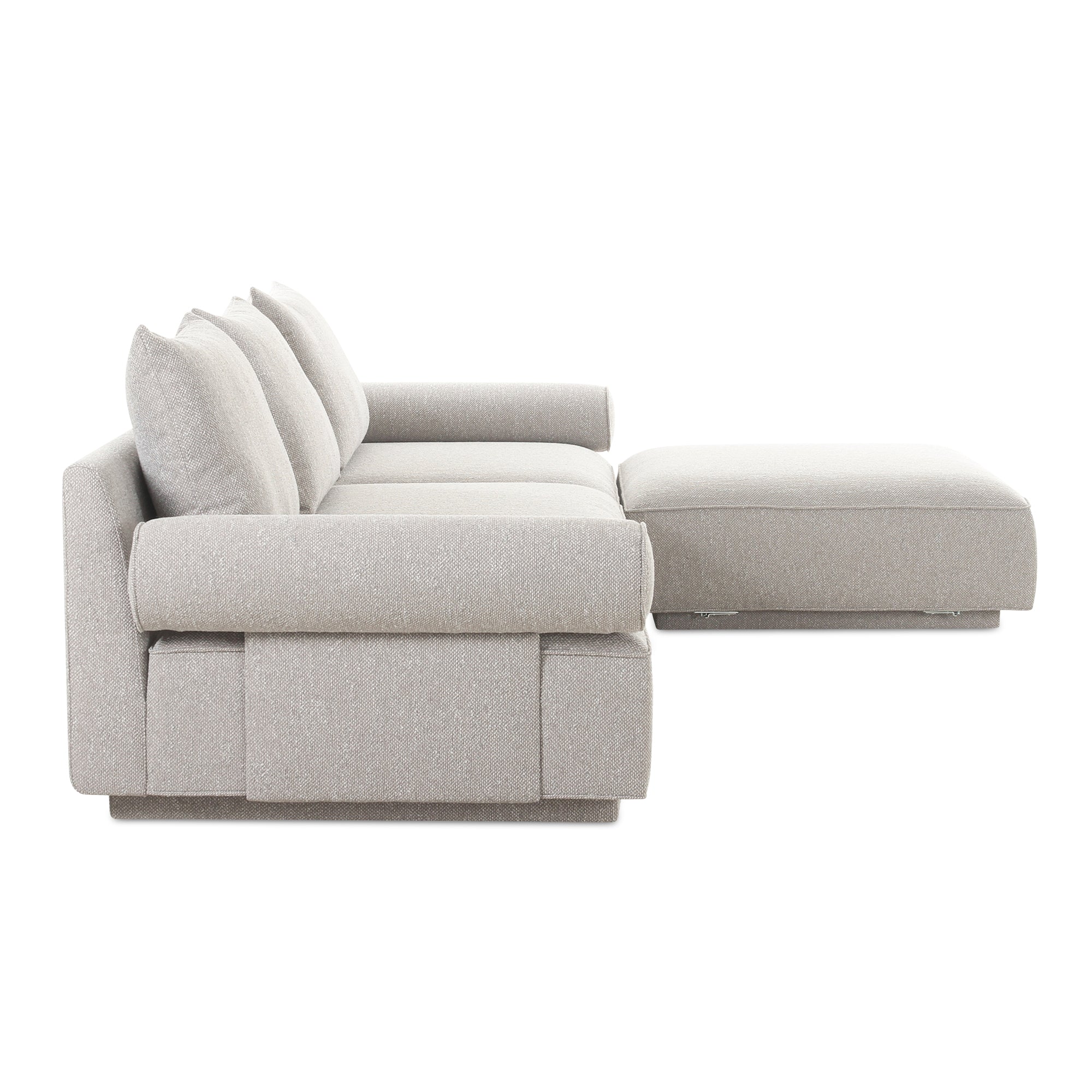 Moe's Home Collection Rosello Light Grey Lounge Modular Sectional - Image 3