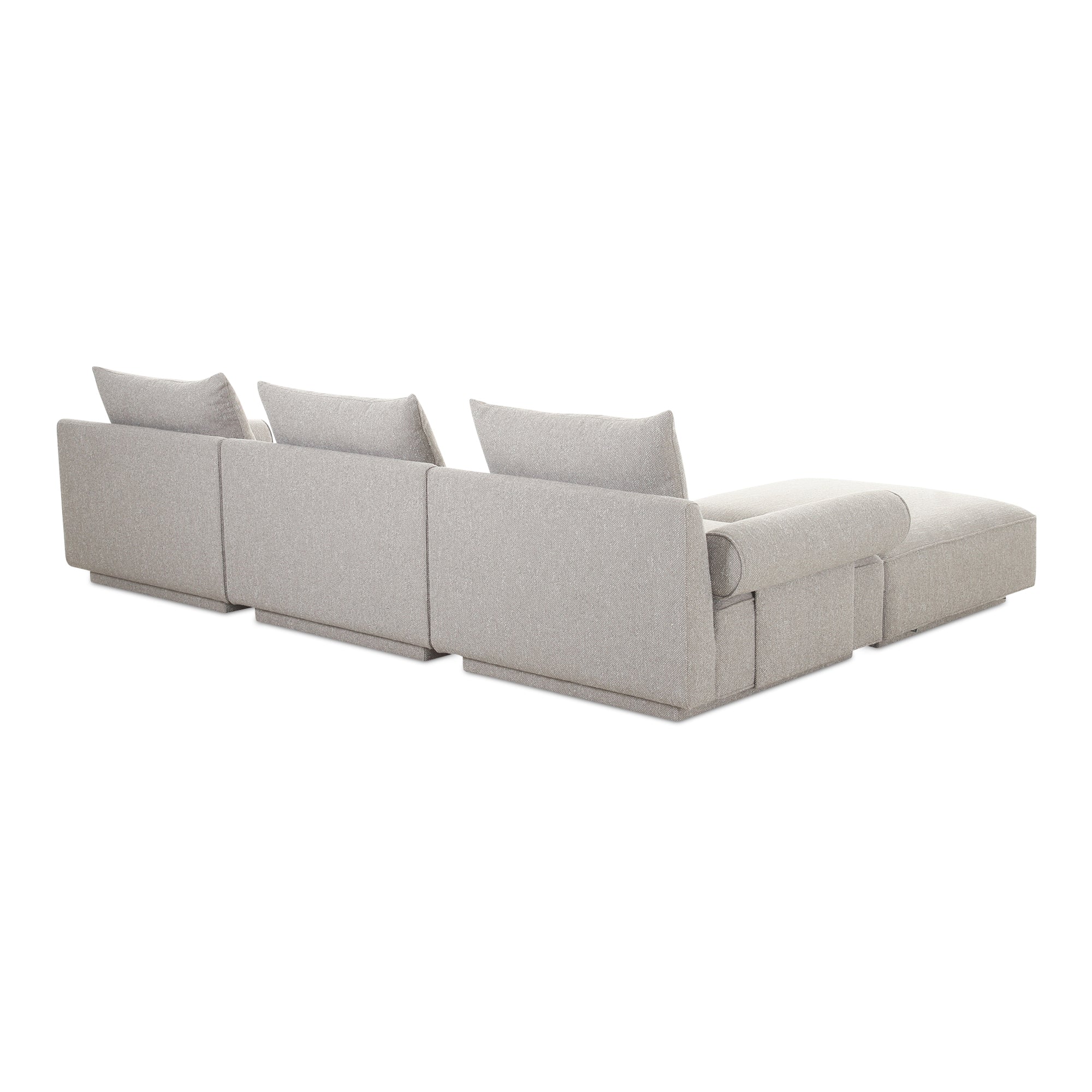 Moe's Home Collection Rosello Light Grey Lounge Modular Sectional - Image 4