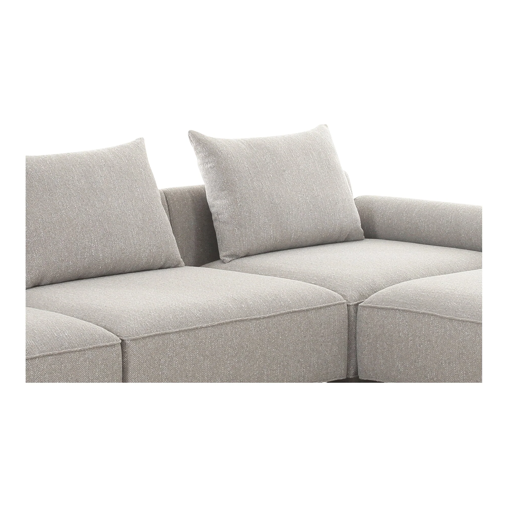 Moe's Home Collection Rosello Light Grey Lounge Modular Sectional - Image 6