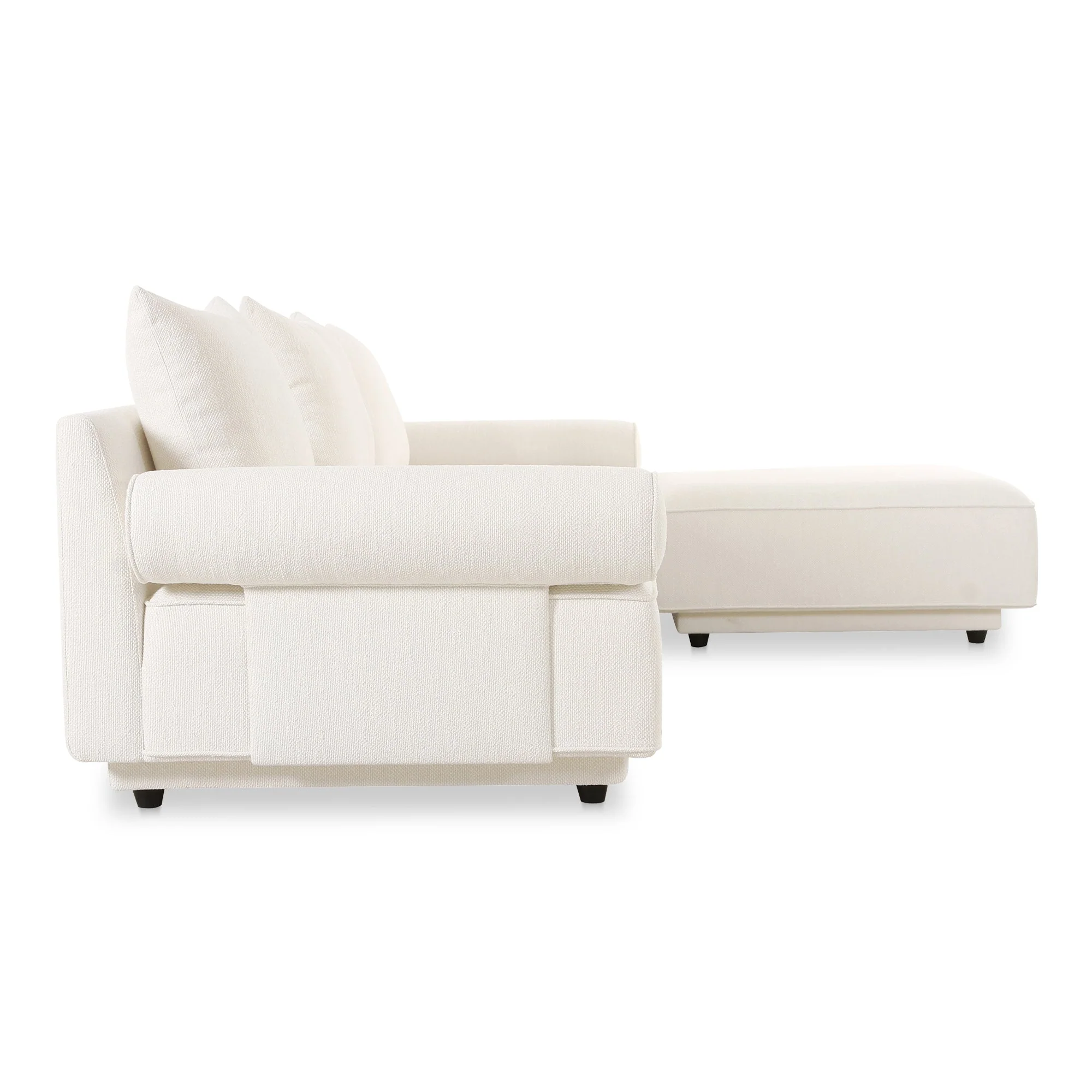 Moe's Home Collection Rosello White Lounge Modular Sectional - Image 3