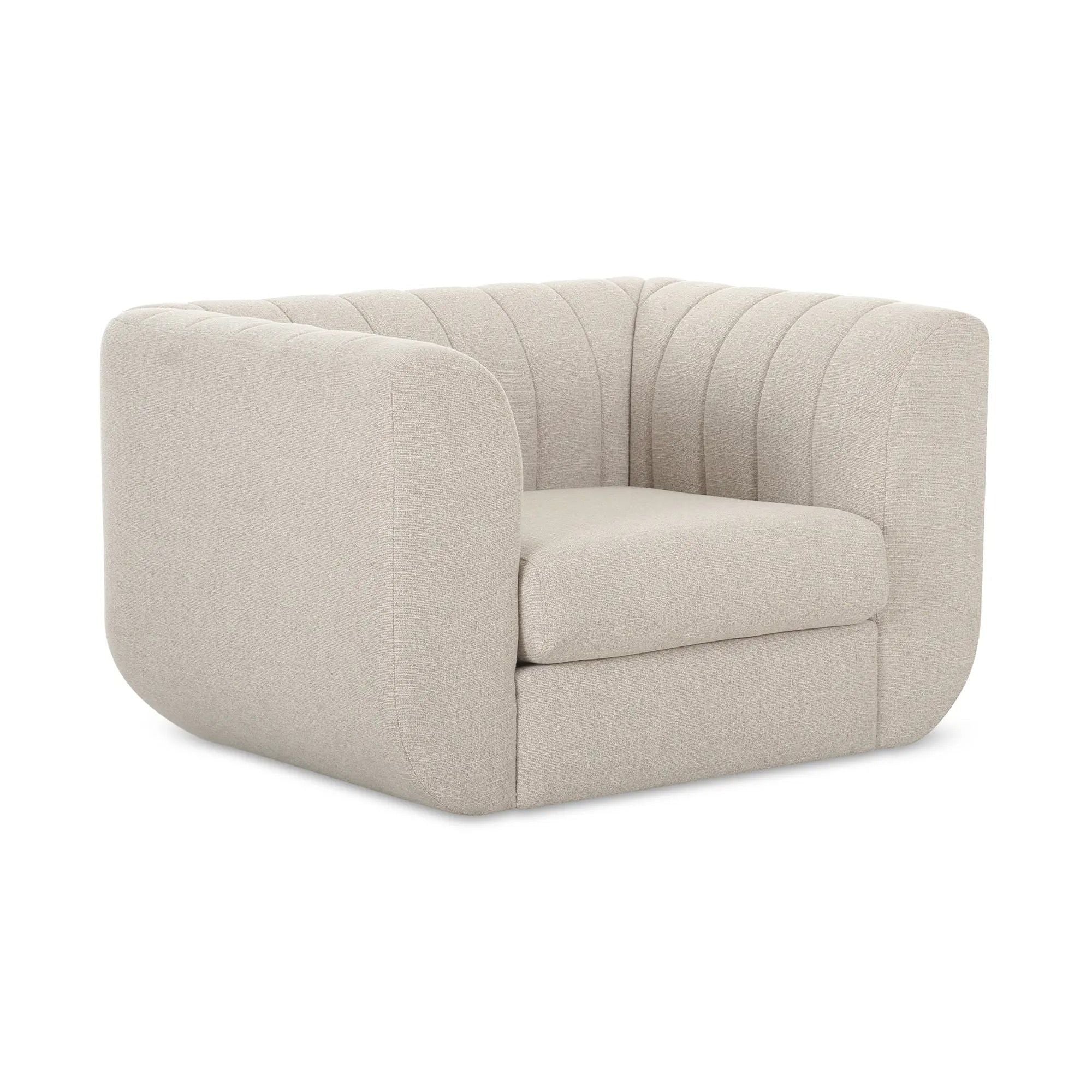 Moe’s Home Collection Rosy Oatmeal Lounge Chair - Image 4