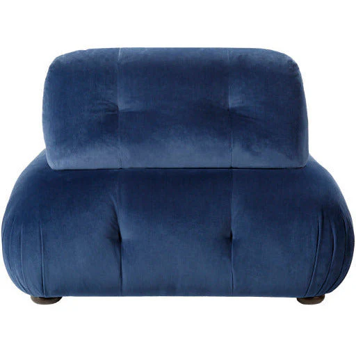 Surya Rouen Modern Tufted Navy Blue Velvet Modular Chair - Image 8
