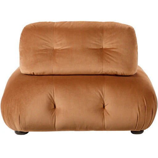 Surya Rouen Modern Brown Velvet Modular Chair - Image 3