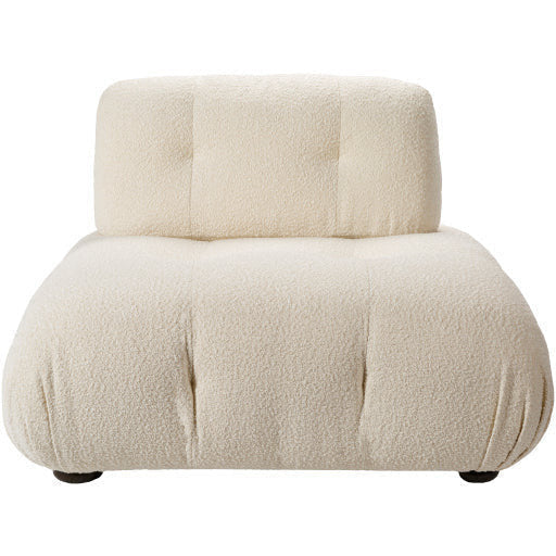 Surya Rouen Modern Tufted Cream Boucle Modular Chair - Image 4