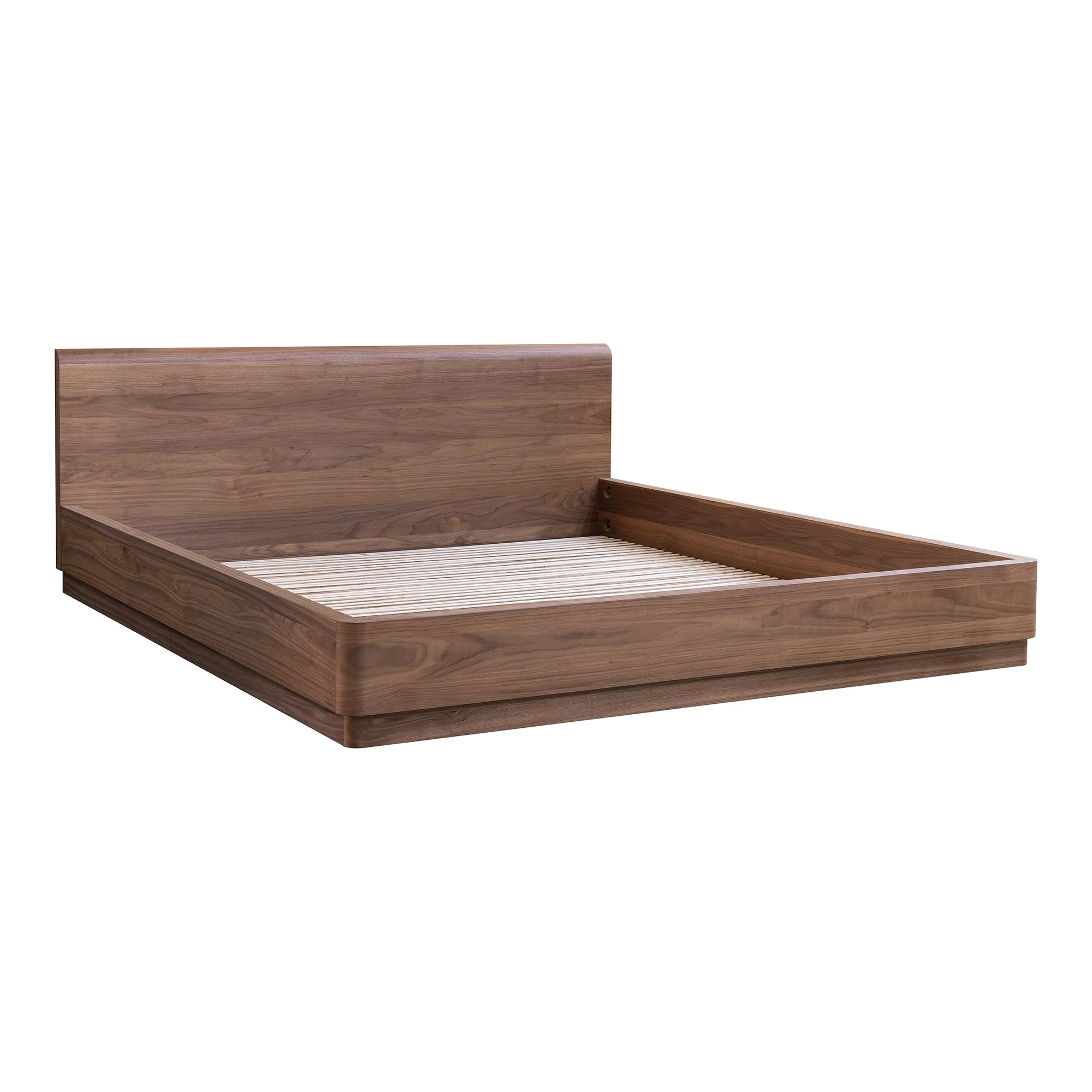 Moe's Home Collection Round Off Walnut Brown Queen Bed - Image 4