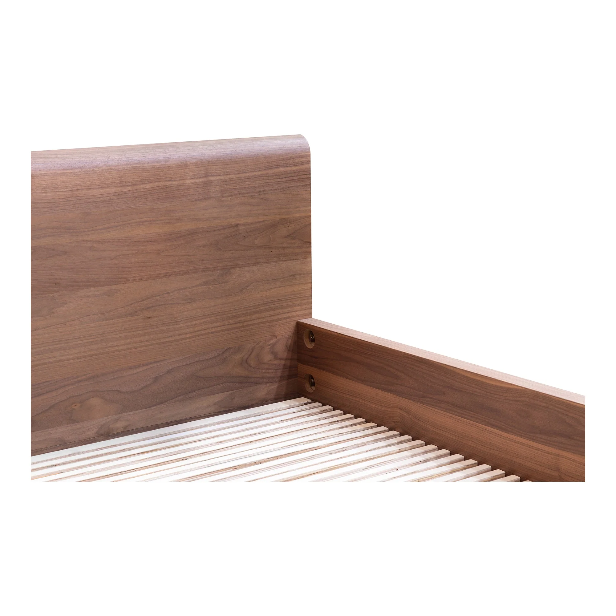 Moe's Home Collection Round Off Walnut Brown Queen Bed - Image 7