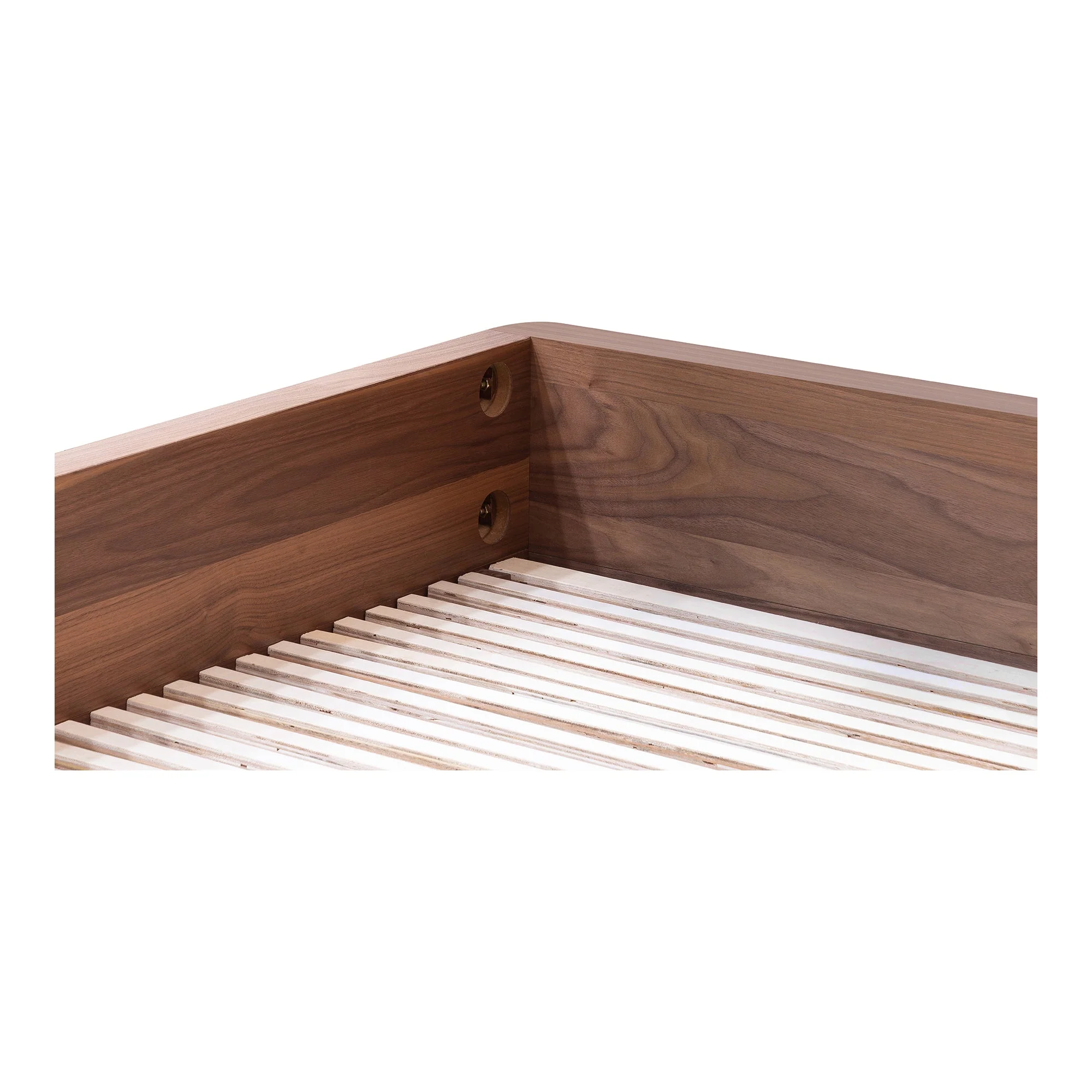 Moe's Home Collection Round Off Walnut Brown Queen Bed - Image 8