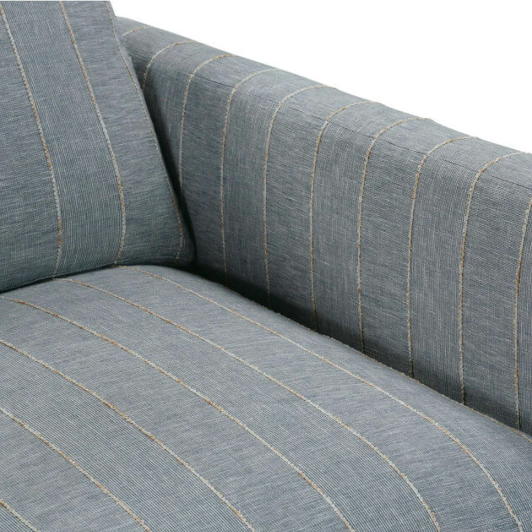 Rowe Furniture Allie Indigo Stripe Swivel Chair ~ Express Collection - Image 12