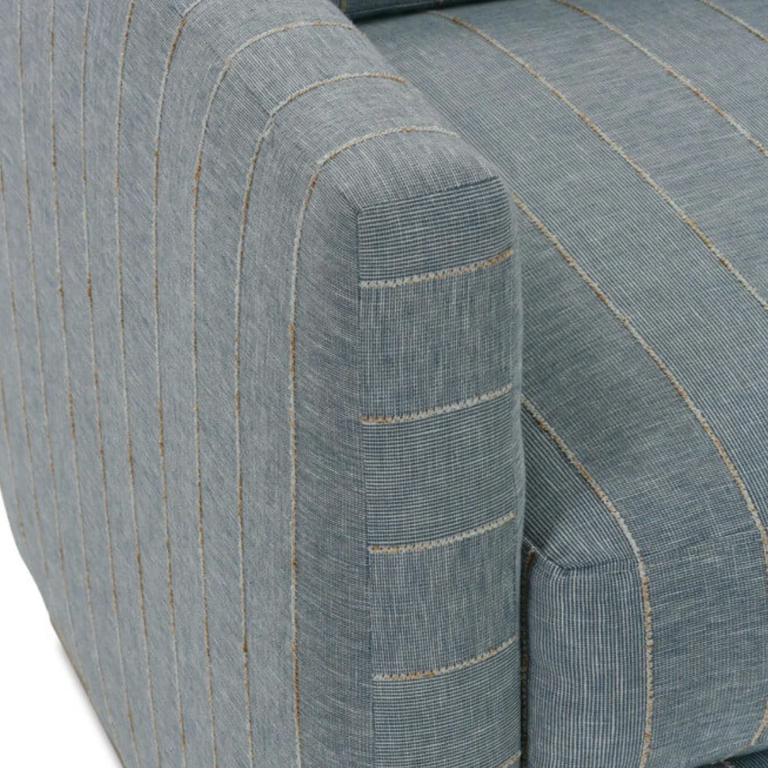 Rowe Furniture Allie Indigo Stripe Swivel Chair ~ Express Collection - Image 13