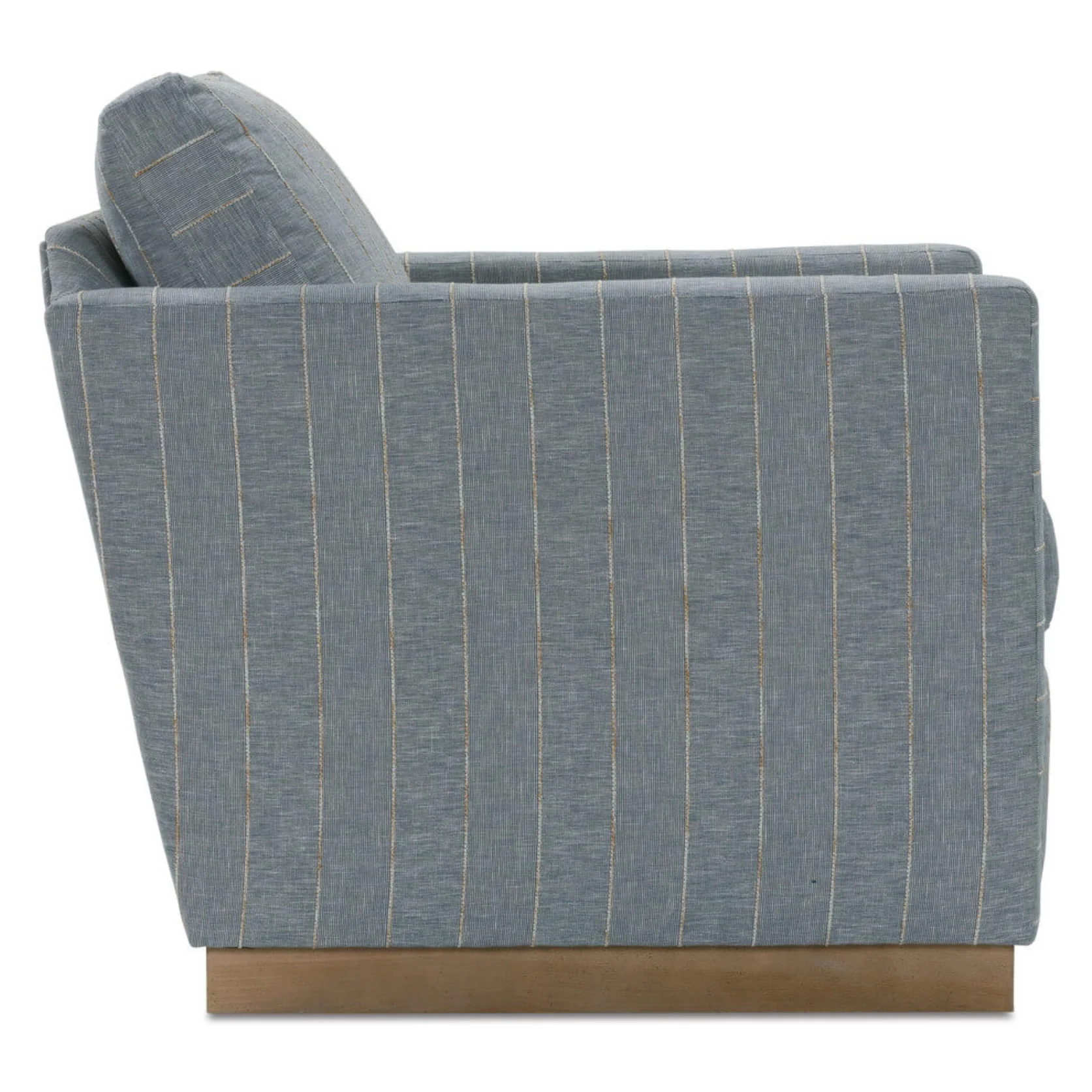 Rowe Furniture Allie Indigo Stripe Swivel Chair ~ Express Collection - Image 5