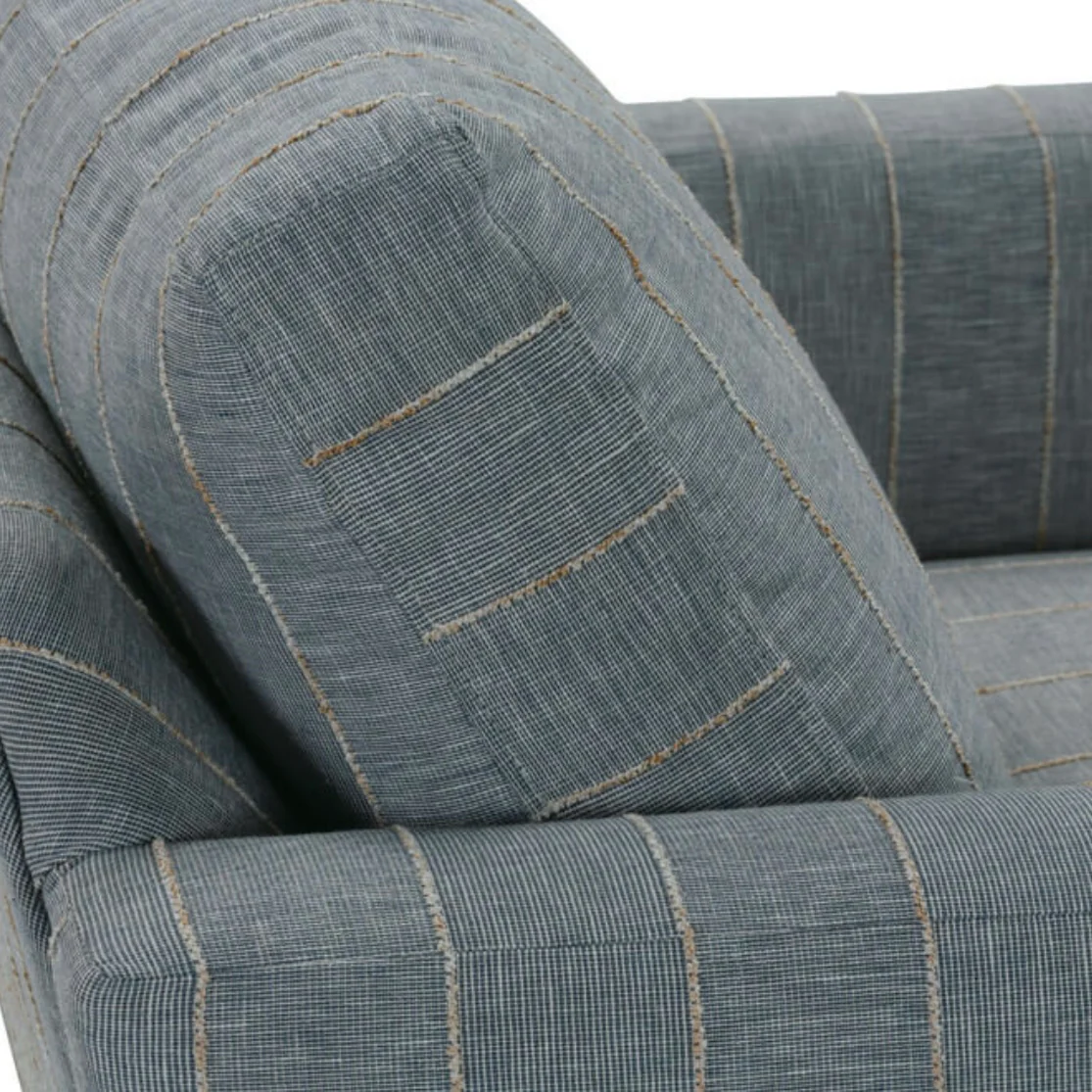 Rowe Furniture Allie Indigo Stripe Swivel Chair ~ Express Collection - Image 7
