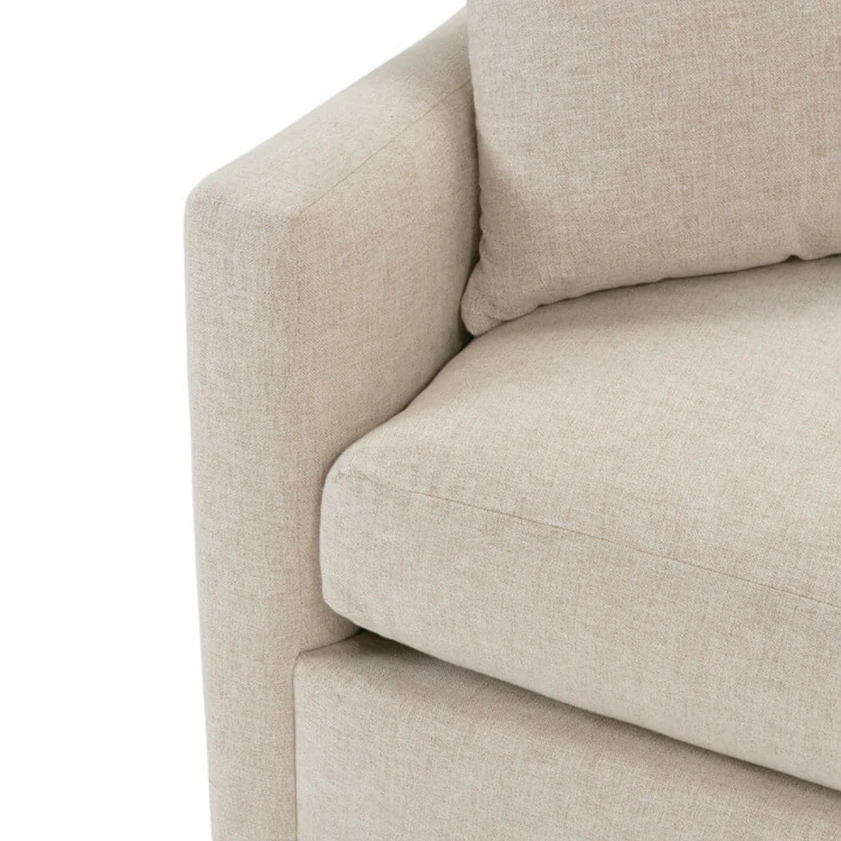 Rowe Furniture Bradford Performance Fabric 111” L-Shaped Sectional In Putty Colored Chenille - Image 10