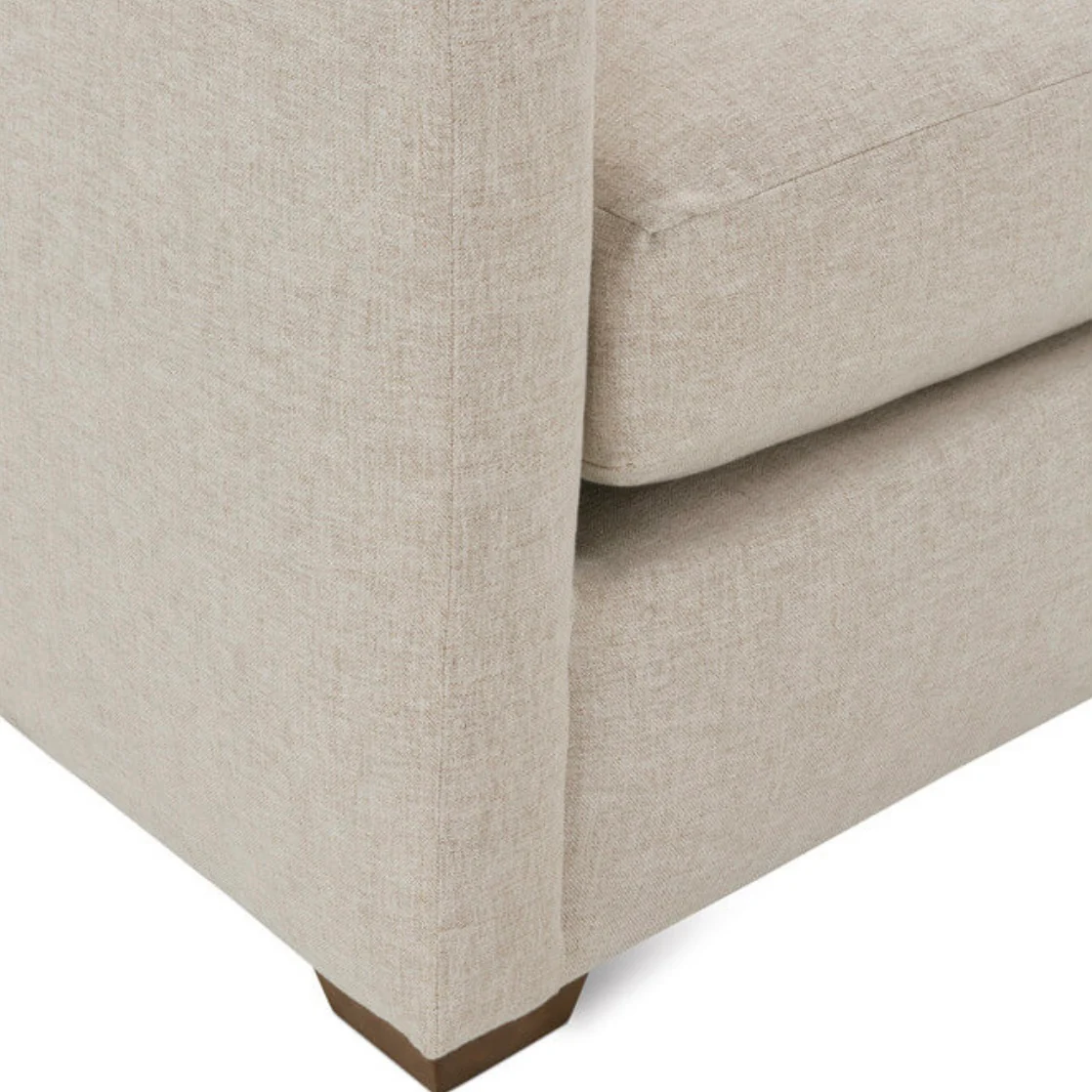 Rowe Furniture Bradford Performance Fabric 111” L-Shaped Sectional In Putty Colored Chenille - Image 13
