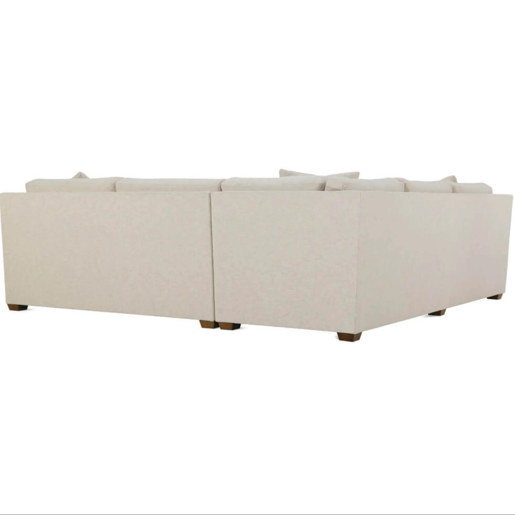 Rowe Furniture Bradford Performance Fabric 111” L-Shaped Sectional In Putty Colored Chenille - Image 14