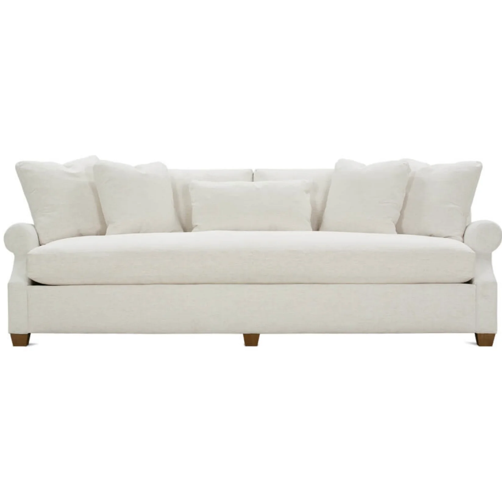 Rowe Furniture Bristol Bench Cushion Sofa in Nomad Snow Fabric ~ Express Collection
