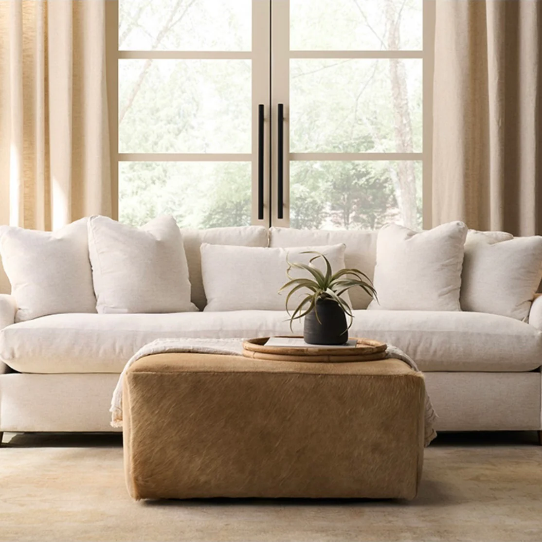 Rowe Furniture Bristol Bench Cushion Sofa in Nomad Snow Fabric ~ Express Collection - Image 4