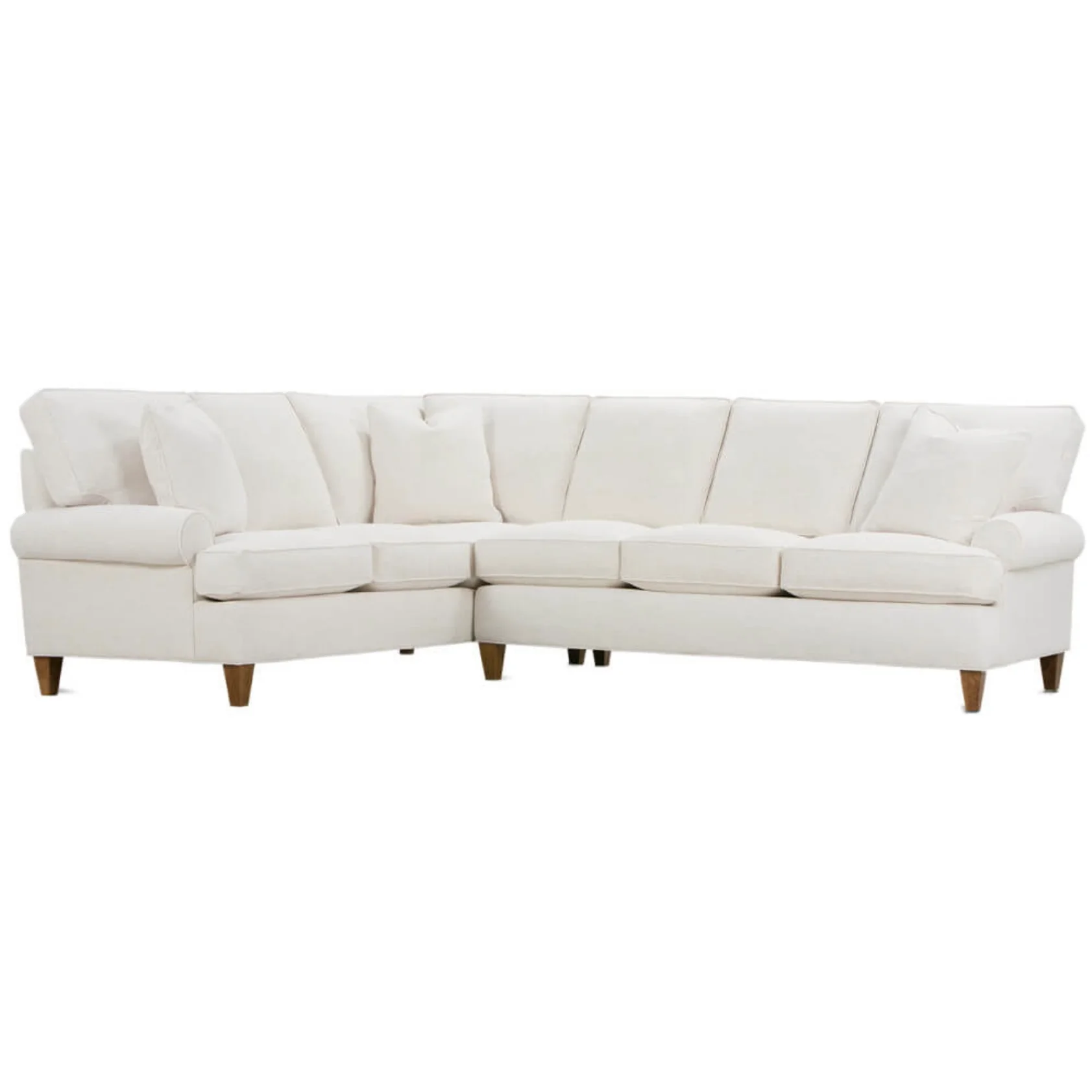 Rowe Furniture Cindy Nomad Snow Performance Fabric 92-inch x 117-inch Sectional