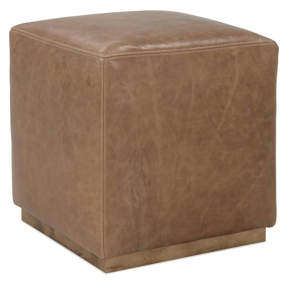 Rowe Furniture Dena Leather Cube Accent Ottoman ~ Available To Custom Order In 13 Different Leathers - Image 2