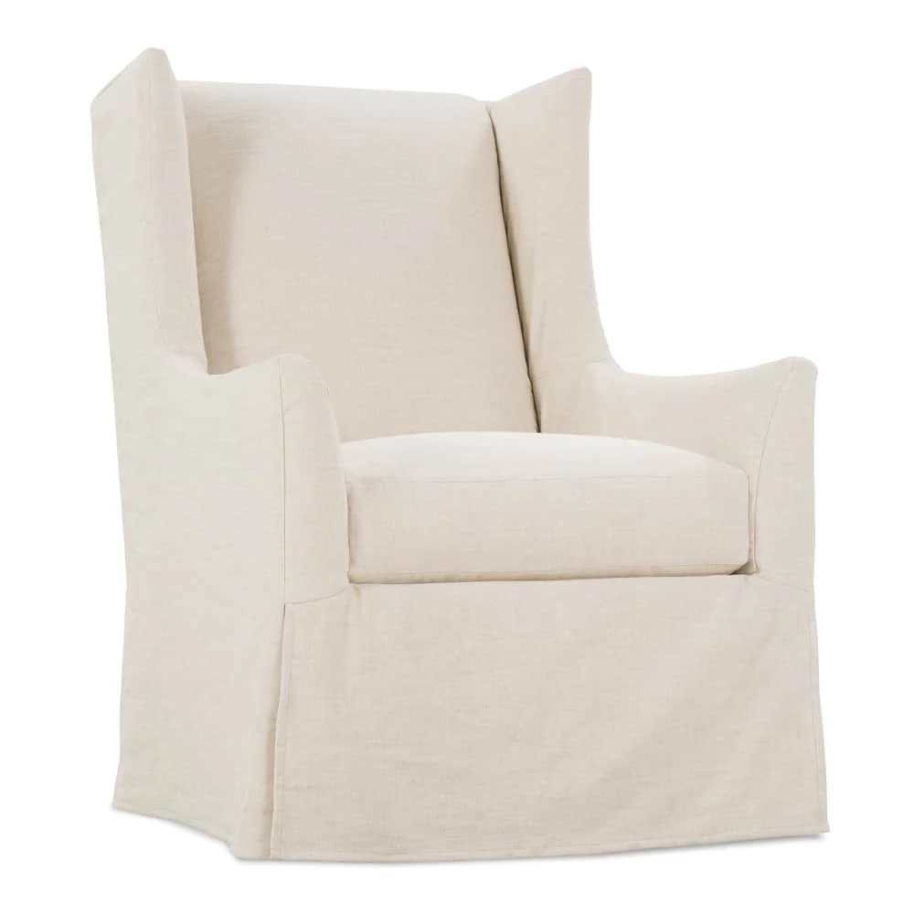 Rowe Furniture Ellory Slipcovered Swivel Chair ~ Available in Swivel Glider Option and To Custom Order in All Fabrics - Image 3