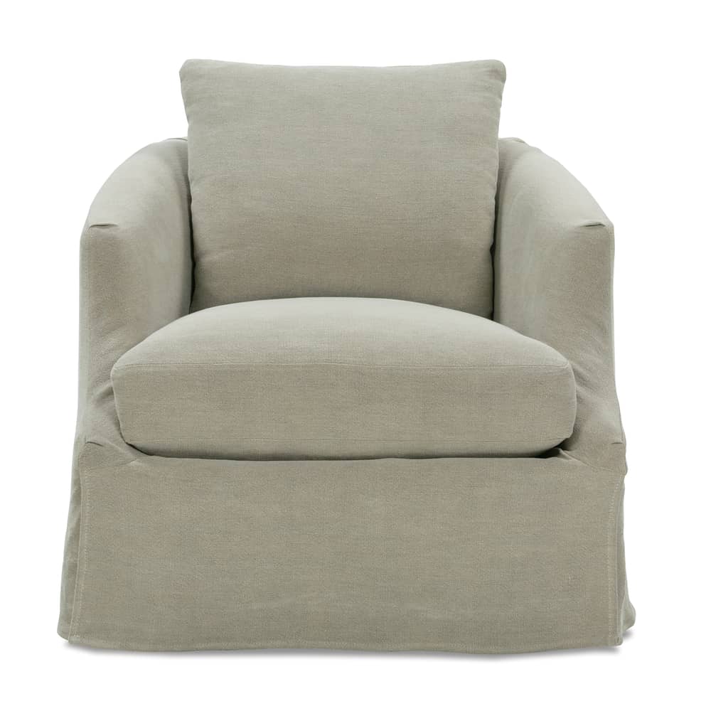 Rowe Furniture Emmerson Slipcovered Swivel Chair ~ Available To Custom Order In All Fabrics