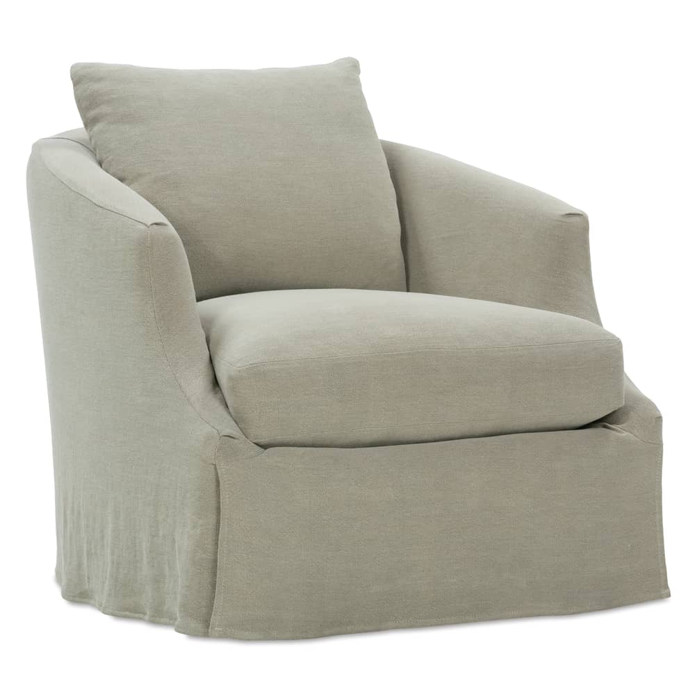 Rowe Furniture Emmerson Slipcovered Swivel Chair ~ Available To Custom Order In All Fabrics - Image 2