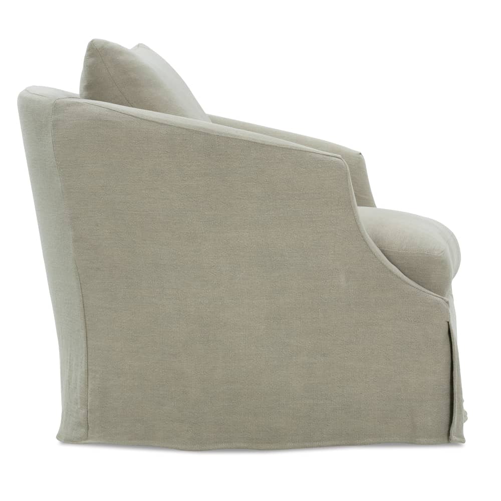 Rowe Furniture Emmerson Slipcovered Swivel Chair ~ Available To Custom Order In All Fabrics - Image 4