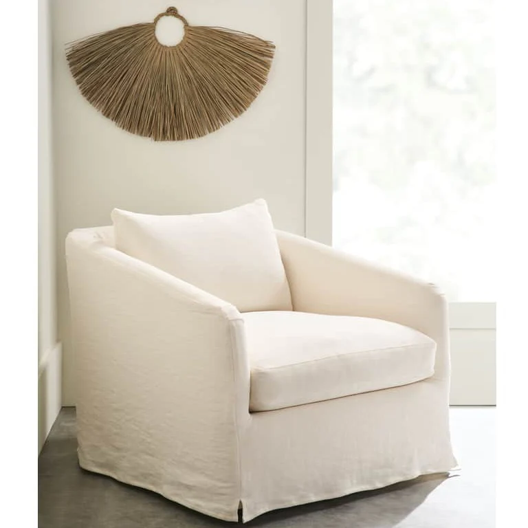 Rowe Furniture Florence Slipcovered Swivel Chair ~ Available To Custom Order In All Fabrics