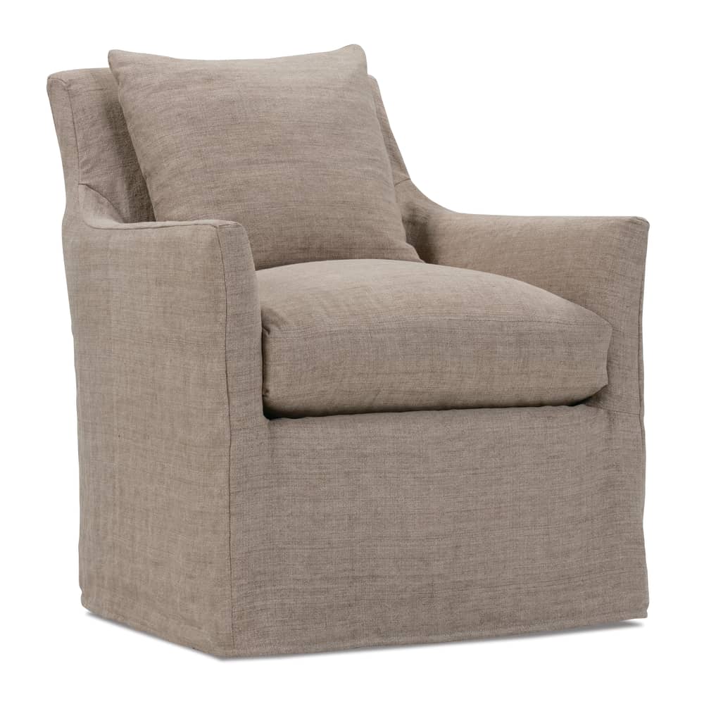 Rowe Furniture Ingrid Slipcovered Swivel Chair w/ Glider Option ~ Available To Custom Order In All Fabrics - Image 2