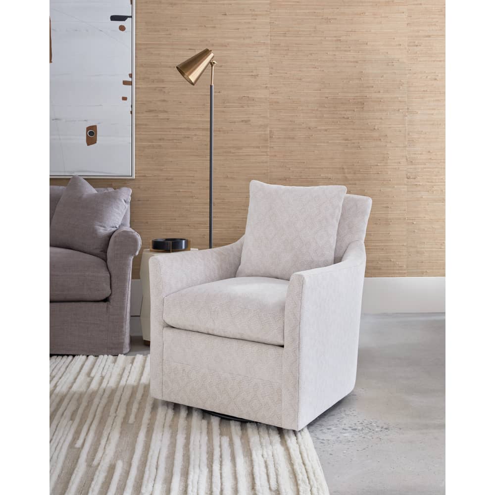 Rowe Furniture Ingrid Upholstered Swivel Chair With Glider Option ~ Available To Custom Order In All Fabrics - Image 2