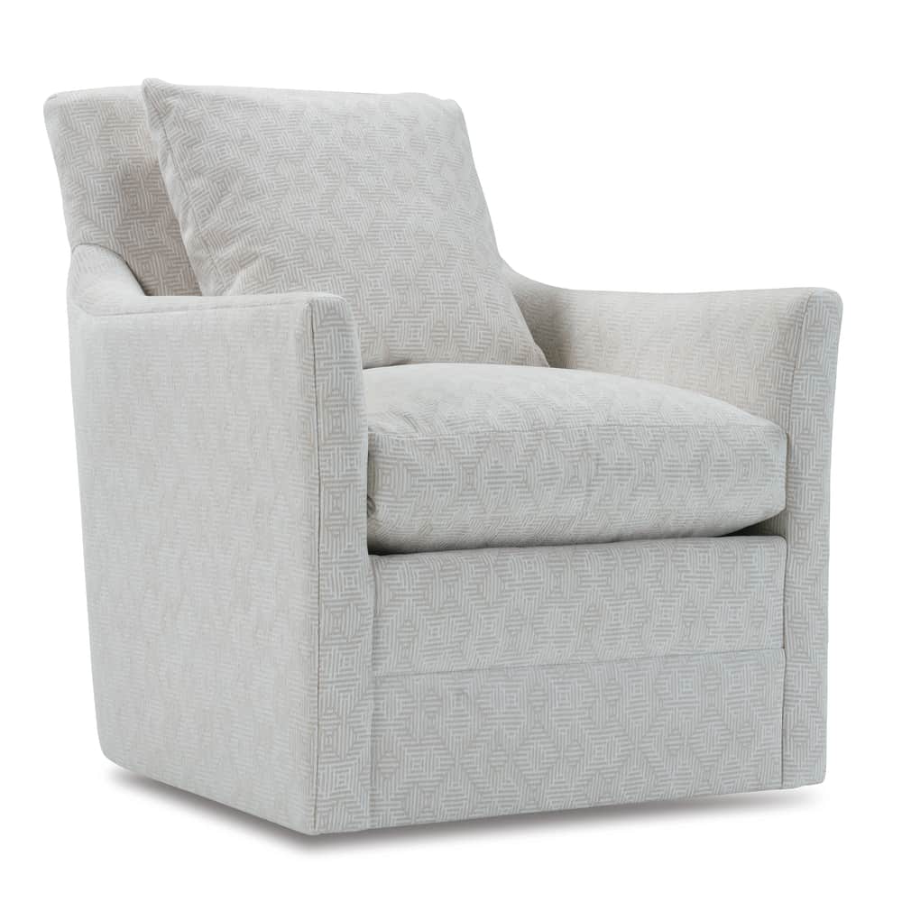 Rowe Furniture Ingrid Upholstered Swivel Chair With Glider Option ~ Available To Custom Order In All Fabrics - Image 3