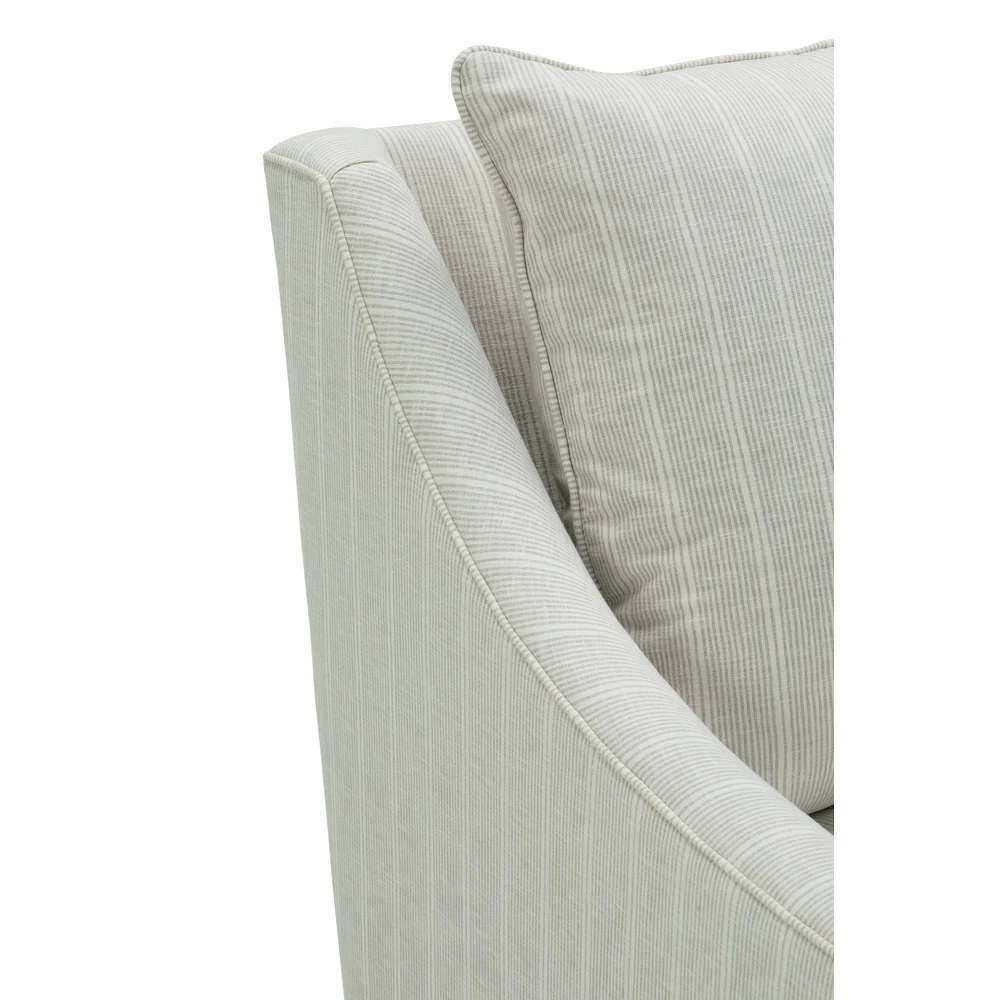 Rowe Furniture Kara Stripe Swivel Glider Chair in Grey with Ivory Stripe ~ Express Collection - Image 7