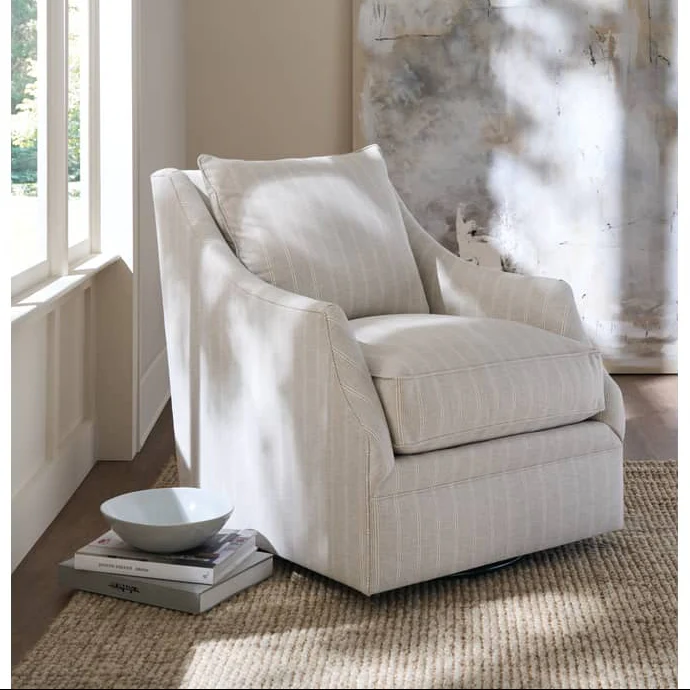 Rowe Furniture Kara Swivel Chair ~ Available To Custom Order In All Fabrics - Image 2