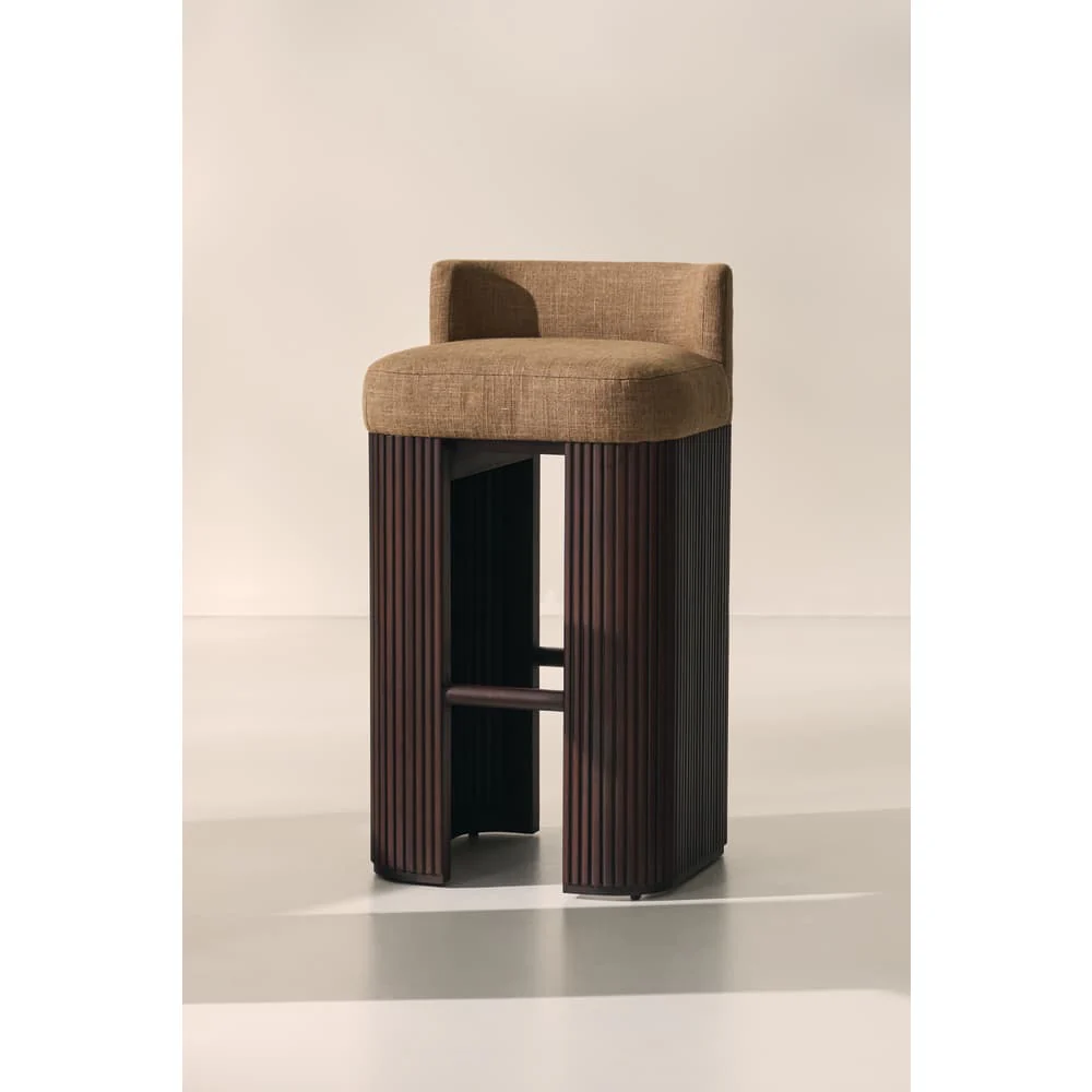 Rowe Furniture Kindred Barstool ~ Sesame or Godiva Finish ~ Available To Custom Order In All Fabrics - Image 3