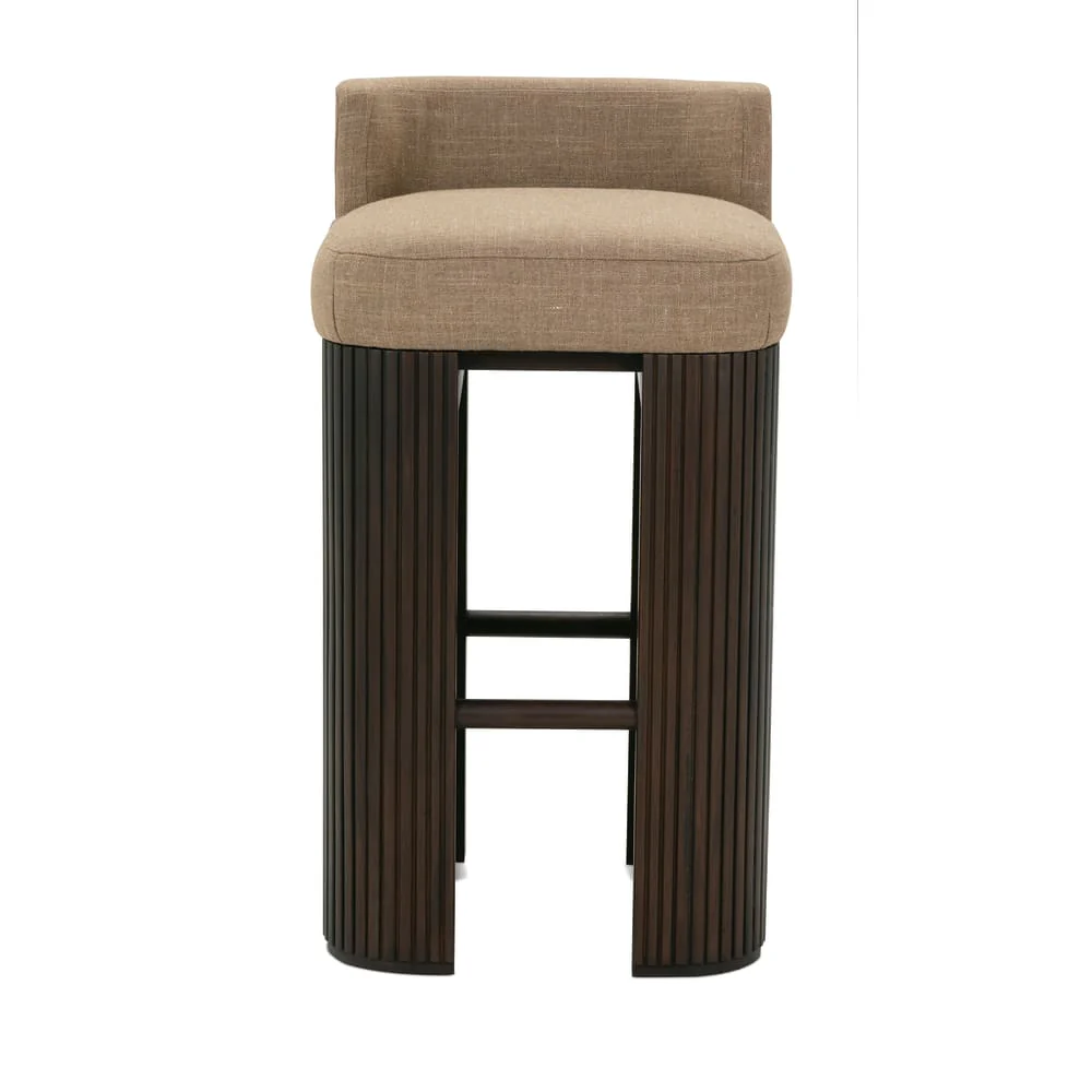 Rowe Furniture Kindred Barstool ~ Sesame or Godiva Finish ~ Available To Custom Order In All Fabrics - Image 4