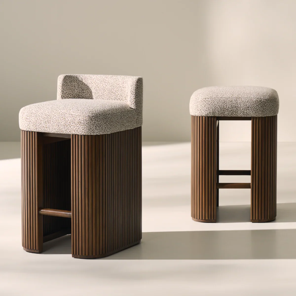 Rowe Furniture Kindred Counter Stool ~ Sesame or Godiva Finish ~ Available To Custom Order In All Fabrics - Image 2