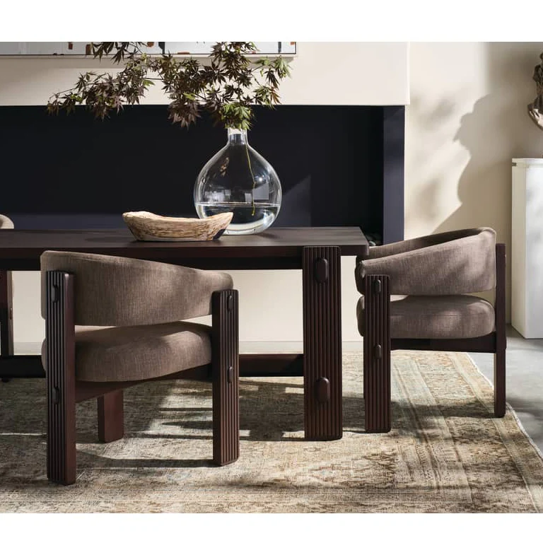 Rowe Furniture Kindred Dining Chair ~ Sesame or Godiva Finish ~ Available To Custom Order In All Fabrics - Image 2