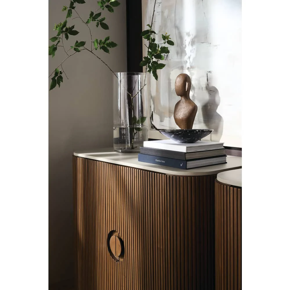 Rowe Furniture Kindred Fluted Wood Cabinet ~ Sesame Finish - Image 3