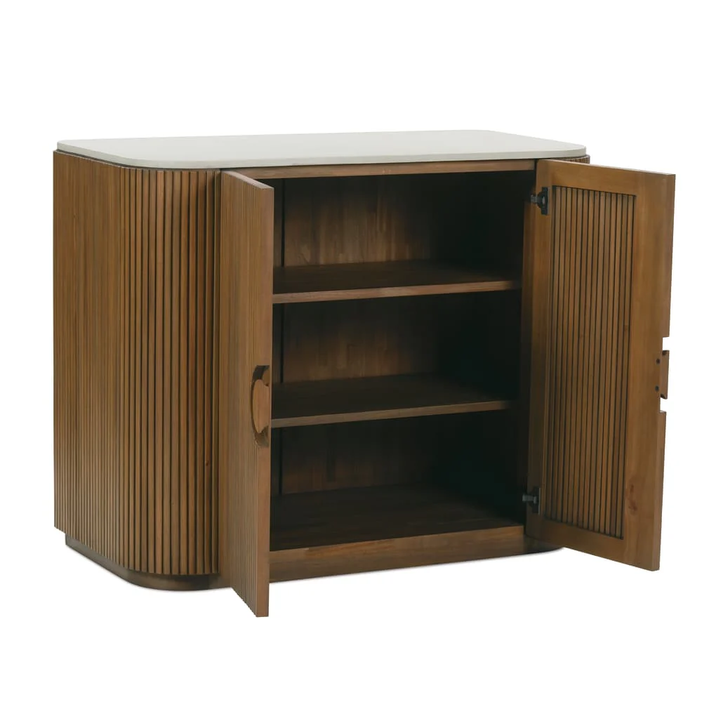 Rowe Furniture Kindred Fluted Wood Cabinet ~ Sesame Finish - Image 5