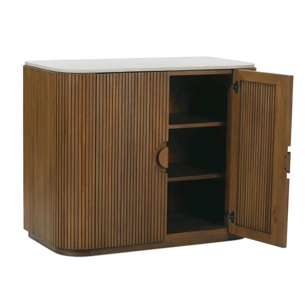 Rowe Furniture Kindred Fluted Wood Cabinet ~ Sesame Finish - Image 6