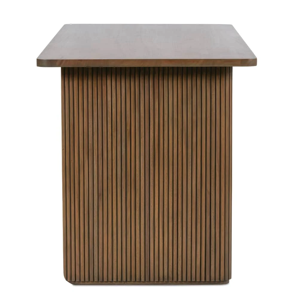Rowe Furniture Kindred Fluted Mahogany Wood Desk ~ Sesame Finish - Image 5