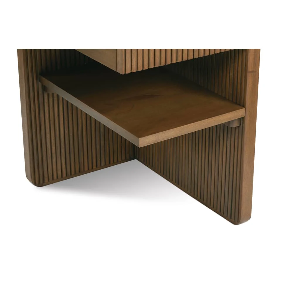 Rowe Furniture Kindred Fluted Mahogany Wood Desk ~ Sesame Finish - Image 7
