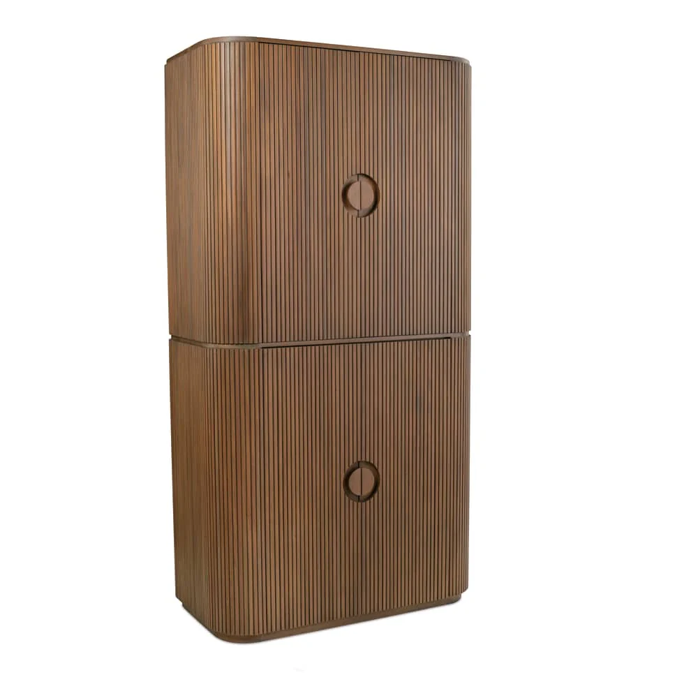 Rowe Furniture Kindred Fluted Wood Tall Cabinet ~ Sesame Finish - Image 3