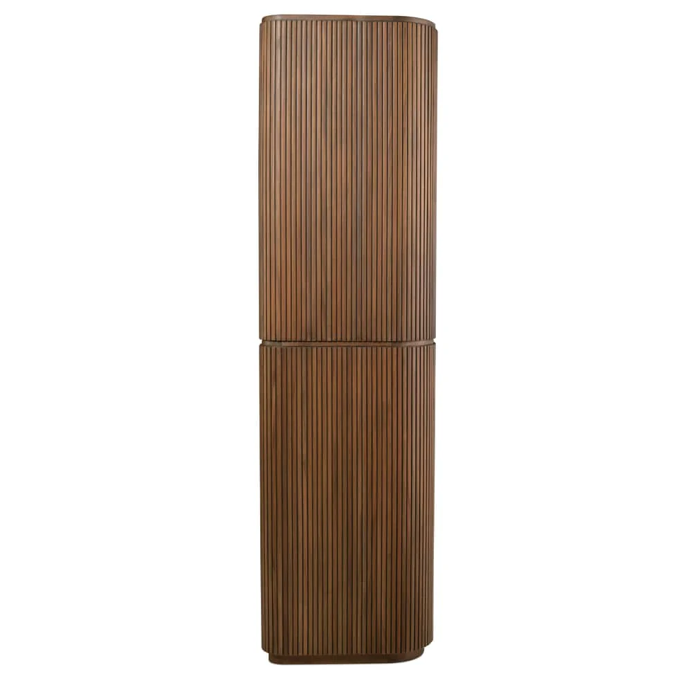 Rowe Furniture Kindred Fluted Wood Tall Cabinet ~ Sesame Finish - Image 4